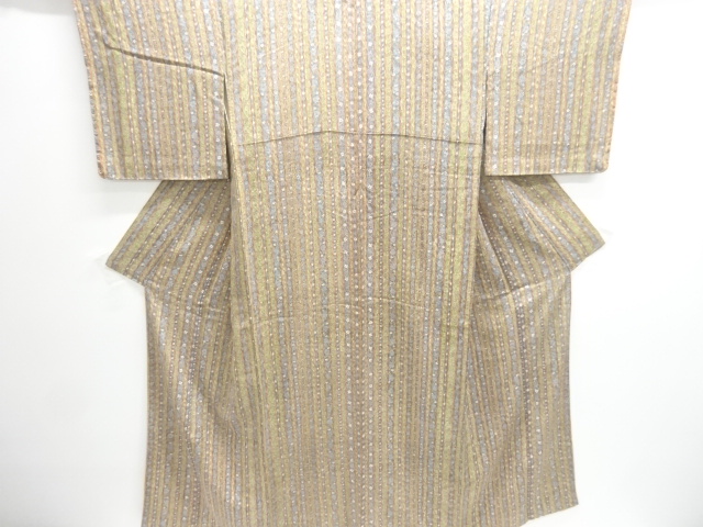 JAPANESE KIMONO / KOMON / FLOWER & STRIPE 